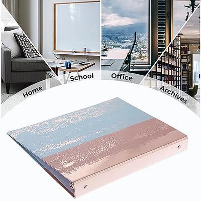 Y YOMA Rose Gold 3 Ring Binders for Letter Size 1 inch 3-Ring Binder  Cardboard Decorative Recipe Binder Cute Three Binders Organizer for School  Home