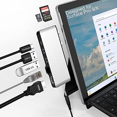 USB C Hub For Microsoft Surface Pro X Pro 8 Type-C Dock Adapter USB 3.0