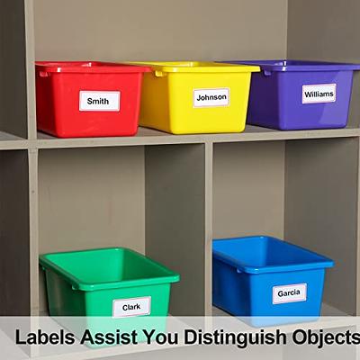 4 Small Storage Bins - Storage Bins with Lids Handles and Label