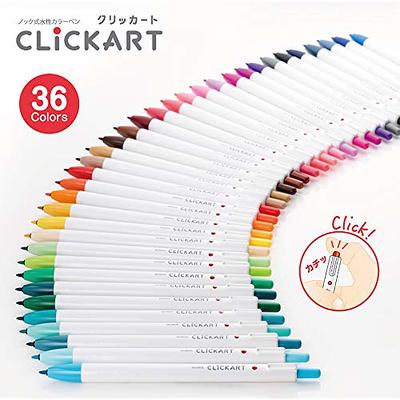 Zebra CLiCKART Retractable Marker Pen Set of 12- Light Colors