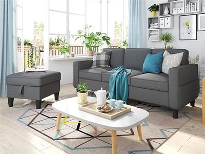 HOMCOM Modern 3-Seater Sofa 78 Thick Padded Comfy Couch with 2