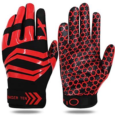  SHARKOX Non-Slip Football Gloves, Wide Receiver Gloves with  High Grip, Perfect Sizes for Adult & Youth Football Gloves Men Enhanced  Performance & Ultimate Protection with Strong Tacky Palms : Sports