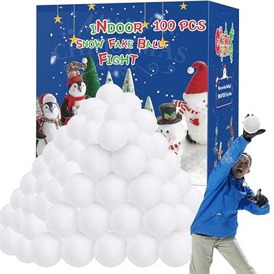 50-Pack Indoor Snowball Fight Set - Plush Snowballs for Christmas & Winter  Fun