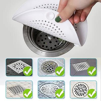 5 Pack Hair Drain Catcher, Silicone Shower Drain Cover Silicone Hair Catchers for Shower Raised Round Drain Cover with Suction Cup Bathtub Drain Cover