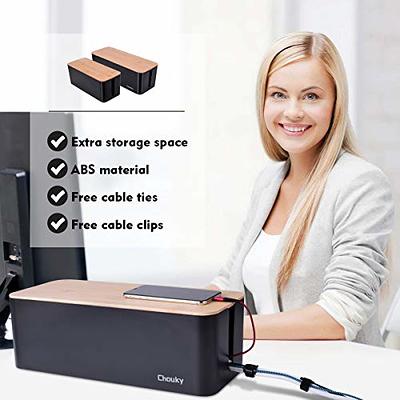 Cable Management Box,wooden Style Cable Organizer Box to Hide Wires&power  Strips 