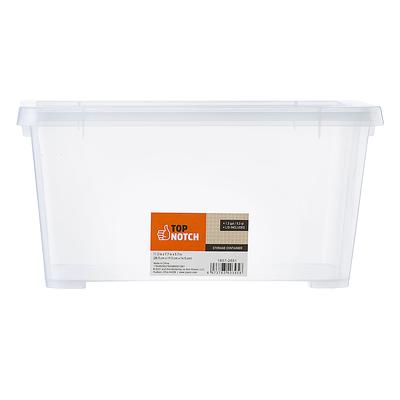 11 Clear Plastic Storage Bins 3pk by Top Notch