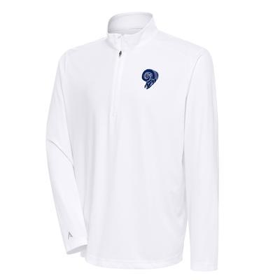 Antigua Men's Los Angeles Rams Tribute White Polo