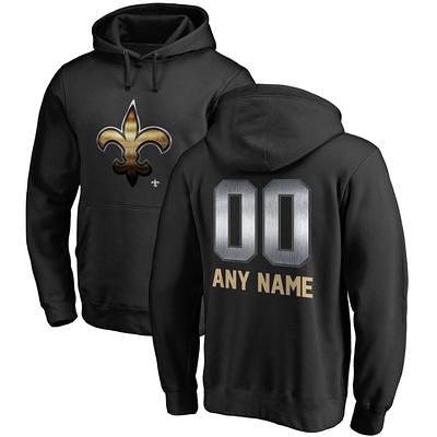 Men's Fanatics Branded Black New Orleans Saints Team Authentic Personalized Name & Number T-Shirt Size: Medium