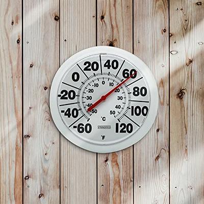 Outdoor Thermometer 8.5 With Large Bold Numbers Wall Mounted Indoor  Thermometer