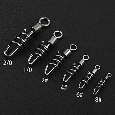 AMYSPORTS Saltwater Fishing Swivels Corkscrew Snap Swivels Fishing Tackle  Swivel Barrel Swivels Fishing Line Connector