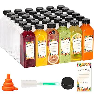 Fhxtcygj 24 Pack 4oz Empty PET Plastic Juice Bottles with Leak-Proof Caps  Lids, Reusable Clear Water Bottle Food Grade Bulk Beverage Containers for  Juicing Smoothie Milk and Other Beverages - Yahoo Shopping