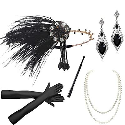  Dreamtop 1920s Great Gatsby Accessories Set for Women,Flapper  Accessories Set Headpieces Necklace Gloves Roaring 20s Accessories for  Women : Clothing, Shoes & Jewelry