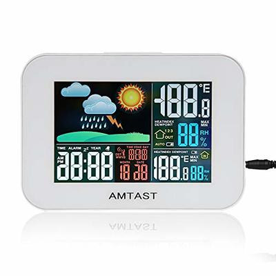 Wireless Weather Station Temperature Humidity Sensor Colorful LCD