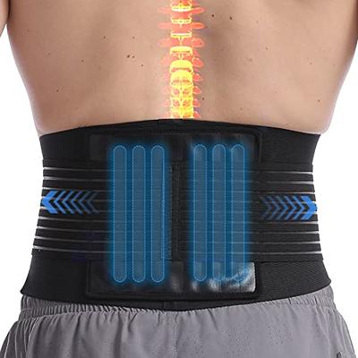 FREETOO Breathable Back Support Belt with 6 Stays for Lower Back Pain Relief