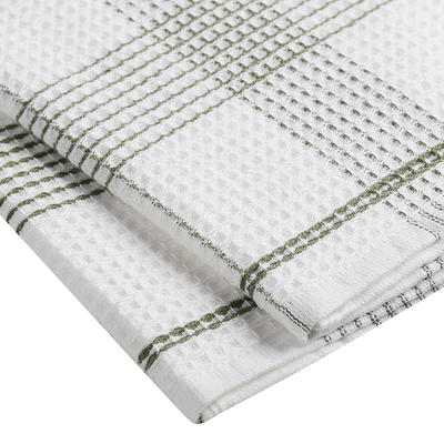 Better Homes & Gardens Waffle Kitchen Towel Set - Dark Cilantro Green - 4 Piece