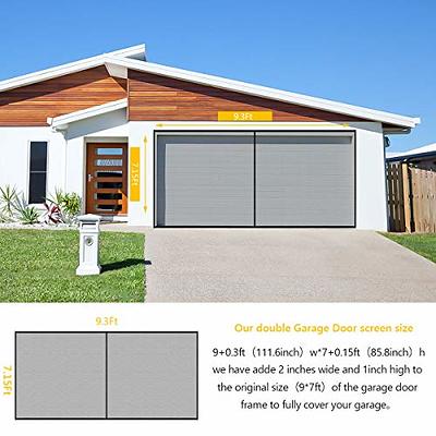 Garage Door Screen Heavy Duty Mesh Patio Porch Privacy Curtain 9x7 ft New