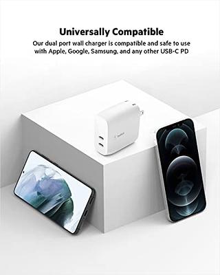 Belkin 20 Watt USB C Wall Fast Charger - for Apple iPhone 13 through 15 Pro  Max, Galaxy S21 Ultra, iPad, AirPods & More - US 
