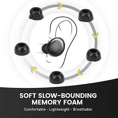 Memory Foam Tips for Samsung Galaxy Buds 2 Pro, No Silicone Eartips Pain,  Anti-Slip Replacement Ear Tips, Fit in The Charging Case, Reducing Noise