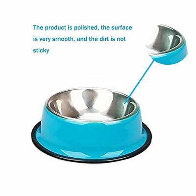 AsFrost Asfrost Dog Food Bowls Stainless Steel Dog Bowls, Food Water Bowl  Set With No Spill Non-Skid Silicone Mat, Dog Dish Double Pet F