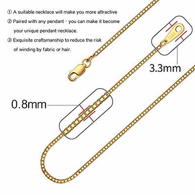 Jewlpire Solid 18k Over Gold Chain Necklace for Women Girls, 1.3mm Cable  Chain Gold Chain for Women Thin & Dainty & Shiny Women's Chain Necklaces  18inch - Yahoo Shopping