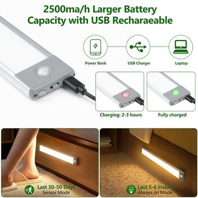8 Led Motion Sensor Light USB Wireless Battery Wall Cabinet Stair Night Lamp