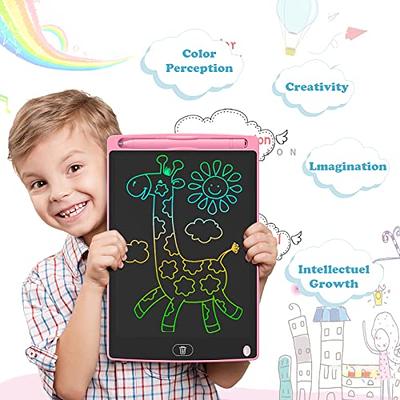 LCD Writing Tablet, 2 Packs Drawing Pads for Kids 3 4 5 6 Years Old 8.5  Inch Colorful Lines Doodle Scribble Boards Educational Toys for Boys Girls