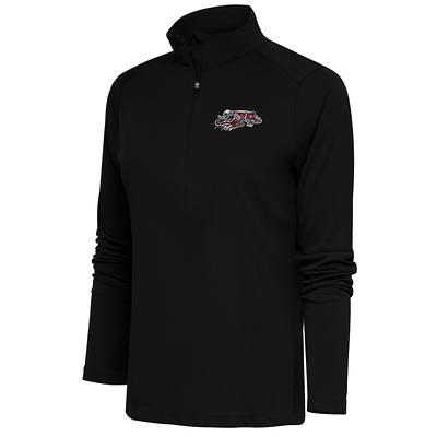 Detroit Lions Antigua Metallic Logo Big & Tall Generation Quarter-Zip  Pullover Top - Black/Charcoal