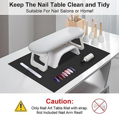 nail art Manicure Table Mat black, [Foldable] [Washable] Manicure Tools,Can  Be Cleaned and Easy to Carry,Wear-Resistant Nail Polish Hand Holder Nail  Salon Tools