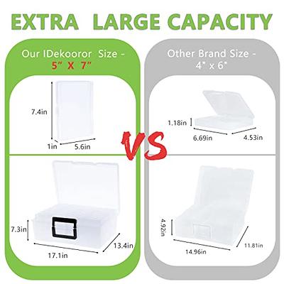  Photo Storage Box 4 x 6, 18 Inner Extra Large Photo Case  Large Photo Organizer Acid-Free Photo Box Storage Photo Keeper Photo  Storage Case, Plastic Craft Storage Box for Photo Stickers