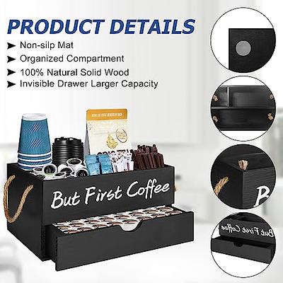 Esbainia Coffee Bar Accessories and Organizer for Countertop, Coffee  Station Organizer with Handles, Coffee Pod Holder K Cup Holder for Coffee  Bar