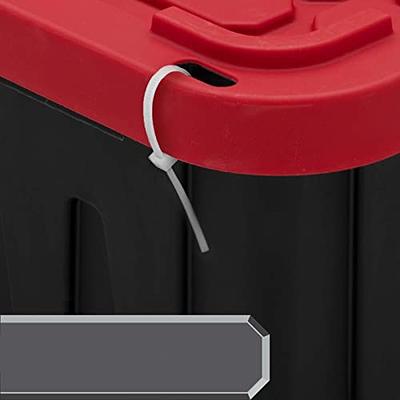 NUrii 40 Gallon Snap Lid Plastic Storage Bin Container, Black with Red Lid,  Set of 3 Big Plastic Storage Box - Yahoo Shopping