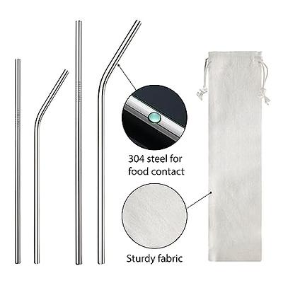 8 Piece 5/16 inch (8mm) Wide Stainless Steel Straws for 40 oz Tumbler with  Handle, 12 Inch Long Reusable Metal Drinking Straws, Replacement Straws