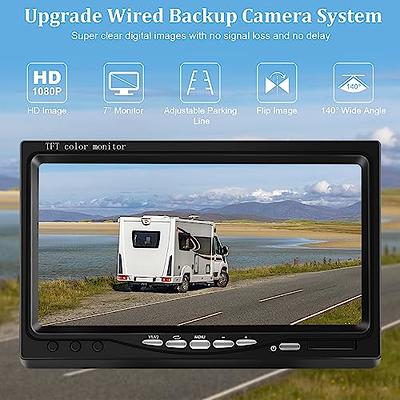 DoHonest Wireless Backup Camera 7-Inch: Plug and Play Easy to Install Truck  Car Monitor Kit HD 1080P Bluetooth Reverse Cam for Pickup Camper Van