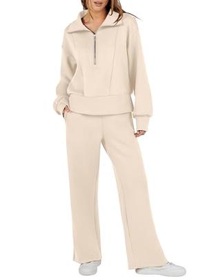 Trendy Queen Womens Lounge Sets Matching Fall Fashion Outfits 2023 Quarter  Zip Hoodie Pajamas Shorts Sweatsuit Loungewear Set Apricot - Yahoo Shopping