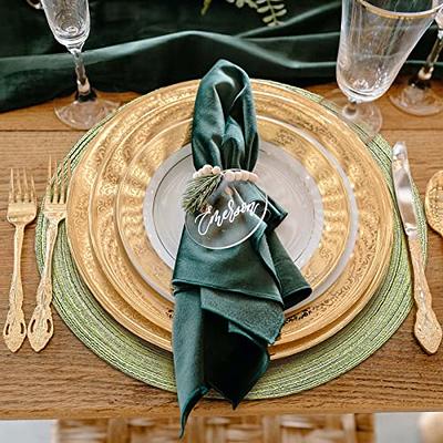 Faux Leather Placemats Set of 6 - Waterproof - Wipe Clean - Heat Resistant  - Anti Slip Dining Table Place Mats, Suitable for Indoor & Outdoor Use