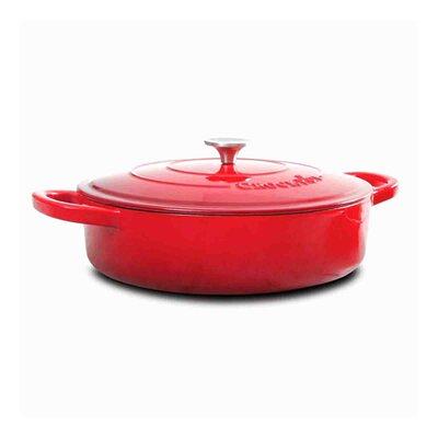 Crock Pot Artisan 7 Quart Round Cast Iron Dutch Oven in Scarlet Red