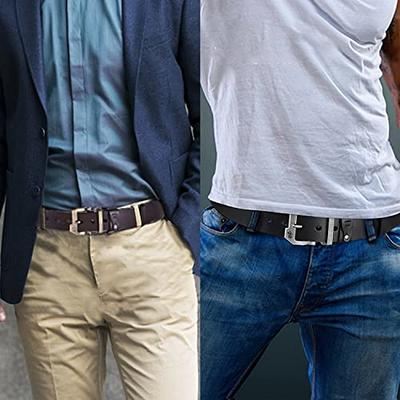 Men's Genuine Leather Dress Belt Fashion & Classic Casual Belts With Single  Prong Buckle For Jeans Pants Work And Business Gifts For Dad Husband 