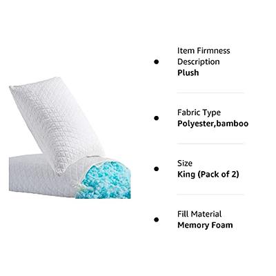 KEYOOHOME Shredded Memory Foam Pillows for Sleeping,Bed Pillows King Size  Set of 2 Pack Cooling Adjustable,Good for Side and Back Sleeper with  Washable Removable Cover - Yahoo Shopping