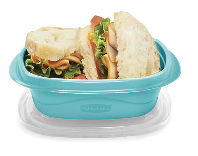 Rubbermaid TakeAlongs 2.9 Cup Sandwich Food Storage Container, 4 Pack