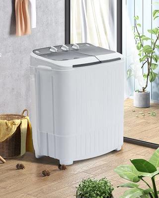 17.6 LBS Portable Washing Machine, Twin Tub Spin Top Load Washer Dryer  Combo for RV Dorm Apartment