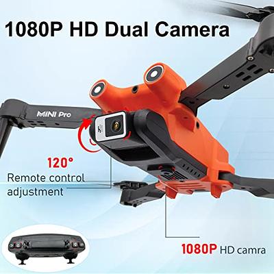 Drones with Camera for Adults Kids, Foldable RC Quadcopter, Helicopter  Toys, 1080P FPV Video Drone for Beginners, 2 Batteries, Carrying Case, One  Key