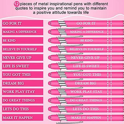 12 Pieces Quotes Pen Inspirational Ballpoint Pen with Stylus Tip