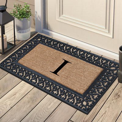 A1HC Rubber and Coir Heavy Duty, Doormat, 30 X 60 Black/Beige