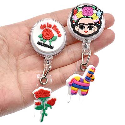 Pabucle 5PCS Mexican Retractable Badge Reel Holder,ID Card Badge Reel Holder  for Kids,Nurses,Name Badge Holders with Clip for Offices - Yahoo Shopping