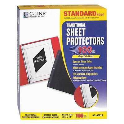 Staples Standard Weight Sheet Protectors, 8.5 x 11, Clear, 100