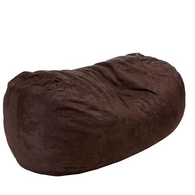 Noble House Brenizer Bean Bag Chair, Black and Coffee Brown