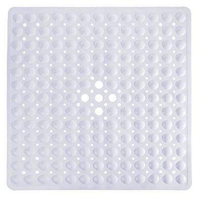 Extra Large Shower Mats Non Slip Without Suction Cups, 23.6 - 47.2 Inch,  Bath Mat for Textured Tub Surface, Loofah Mats for Shower and Bathroom,  Quick