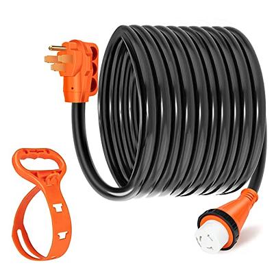 WELLUCK 50 Amp 50FT RV Power Extension Cord with Cord Organizer, Heavy Duty  NEMA 14-50P