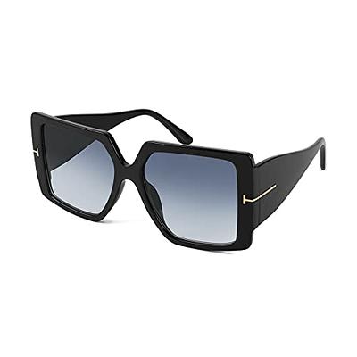  FEISEDY 80s Square Oversized Womens Mens Sunglasses