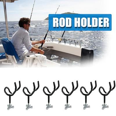 2X 316 Stainless Steel Fishing Rod Holder for Boat Deck-Mount 360°  Adjustable 
